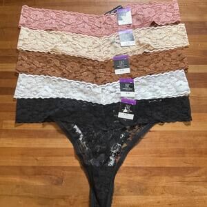 I.n.c. Lace Thong Underwear panty pack set of 5 XXL